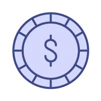 Blue coin icon with a dollar sign representing the Sales use case for Canny