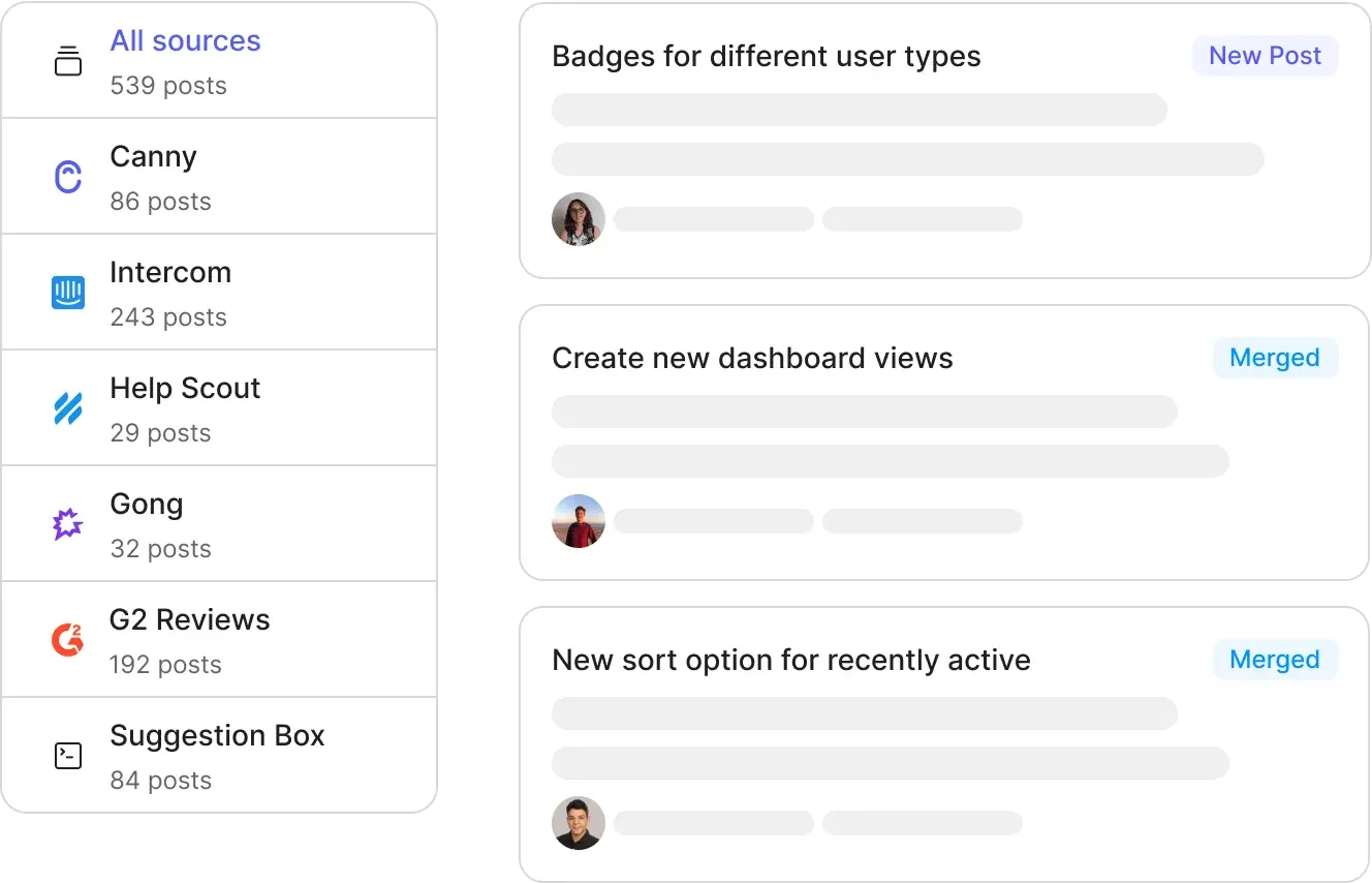Canny Autopilot capturing a customer pain point from different sources.